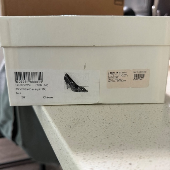 Vintage Dior black leather suede rebel pointed toe heels Y2K - Picture 8 of 8